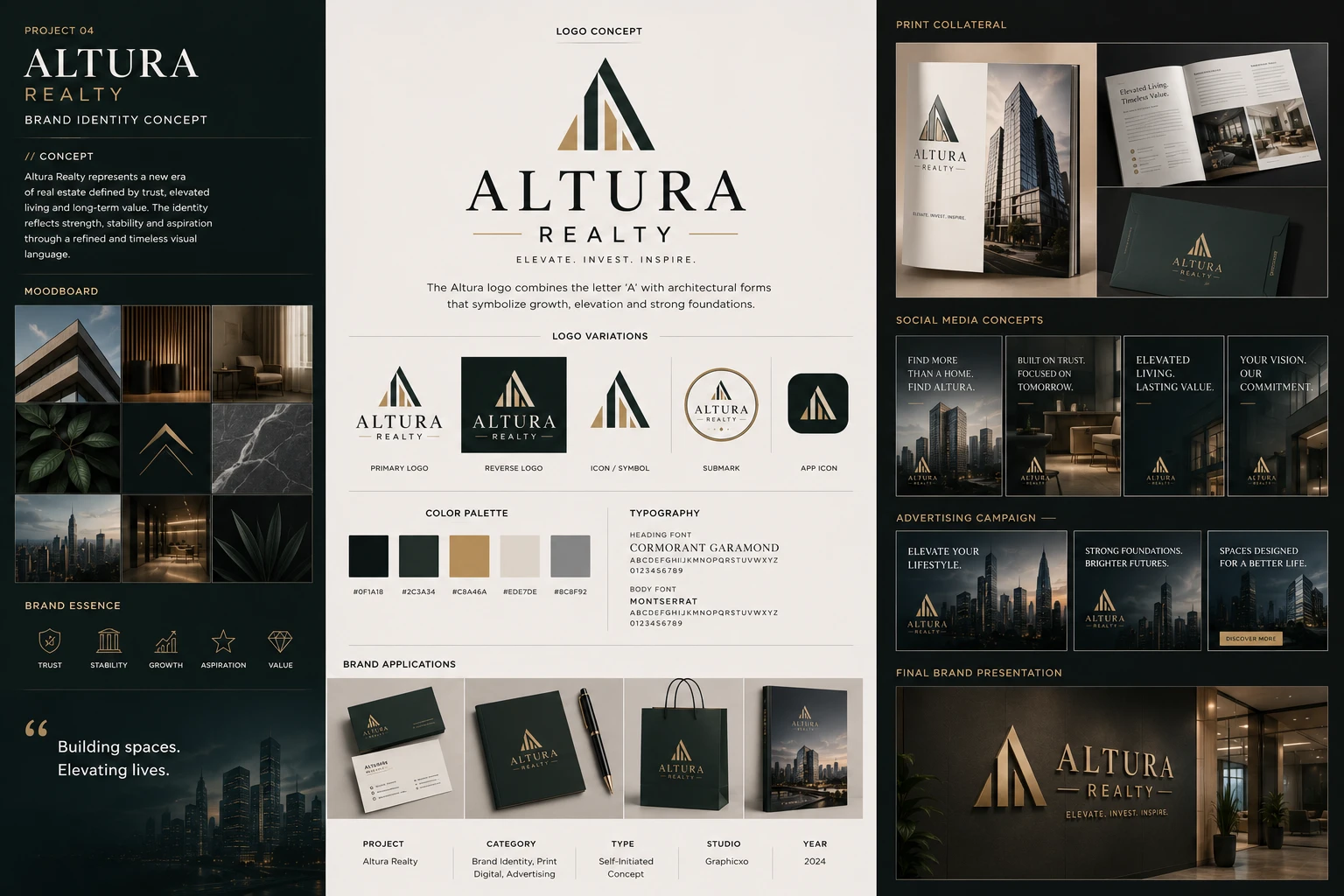 Altura Realty — Brand Identity · Print · Concept