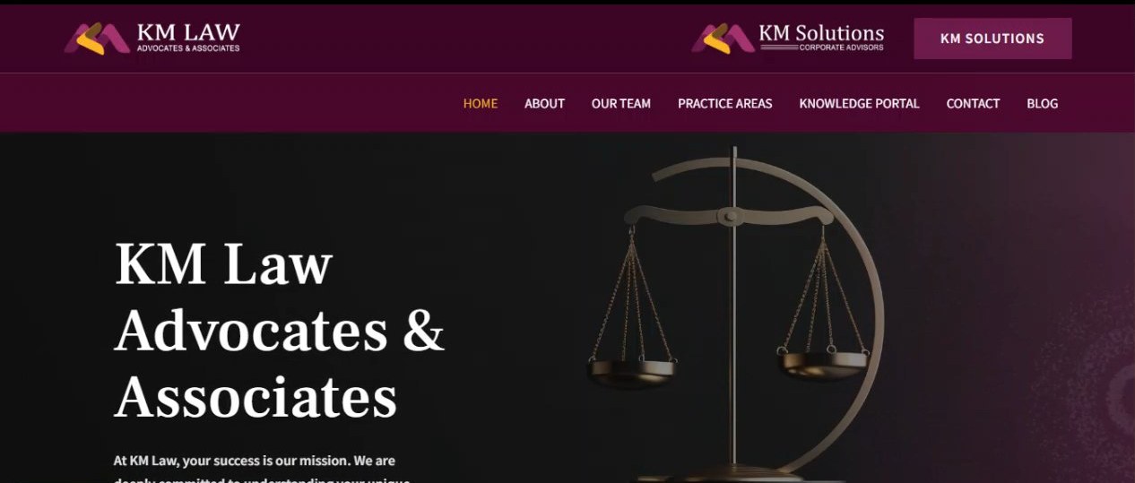 KM Law Advocates & Associates — Web & Digital